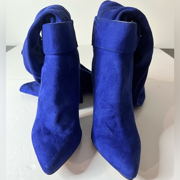 ShoeDazzle Women’s “Darla” Blue Over-the-Knee Heeled Boots Size 8 - Picture 9 of 15